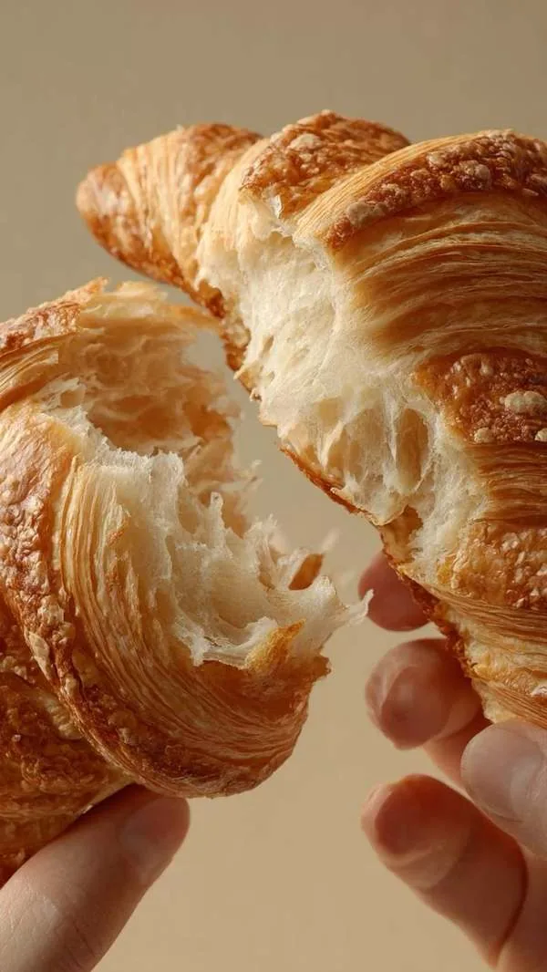 Cornetto appena spezzato, il cuore soffice